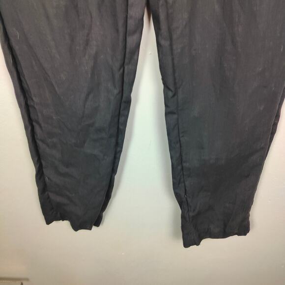 Chicos Linen Pants Womens 0 000R Black Drawstring Tapered Beachy Summer - Picture 3 of 7